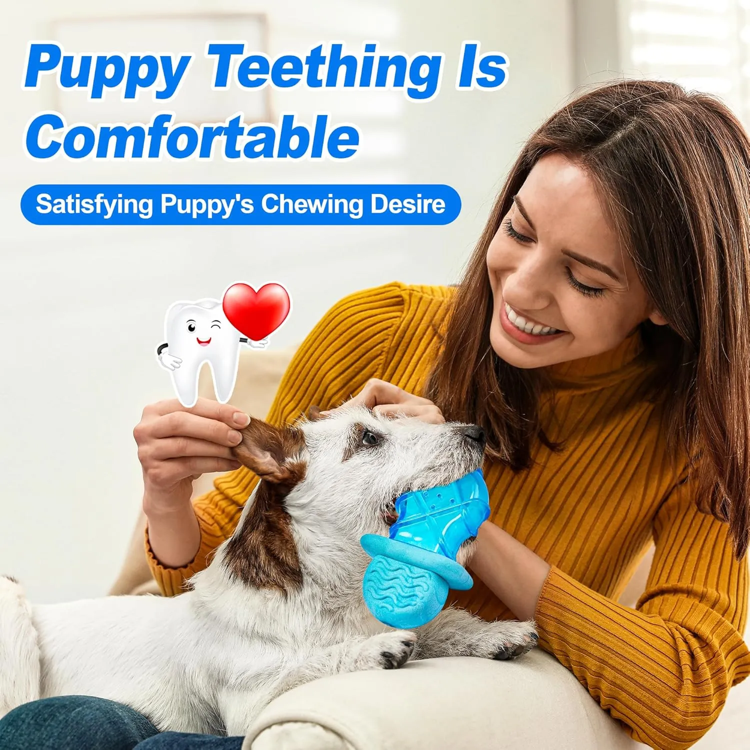 3 Pack Puppy Teething Toys Freezables Relieve Teething Pain and Itching,Large Capacity Frozen Puppy Toys for Teething with Long Lasting Freezing Effects.Fillable Puppy Teething Rings