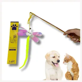 A a Pets' Wand Teaser Interactive Cat Toy with Retractable Worm - Caterpillar