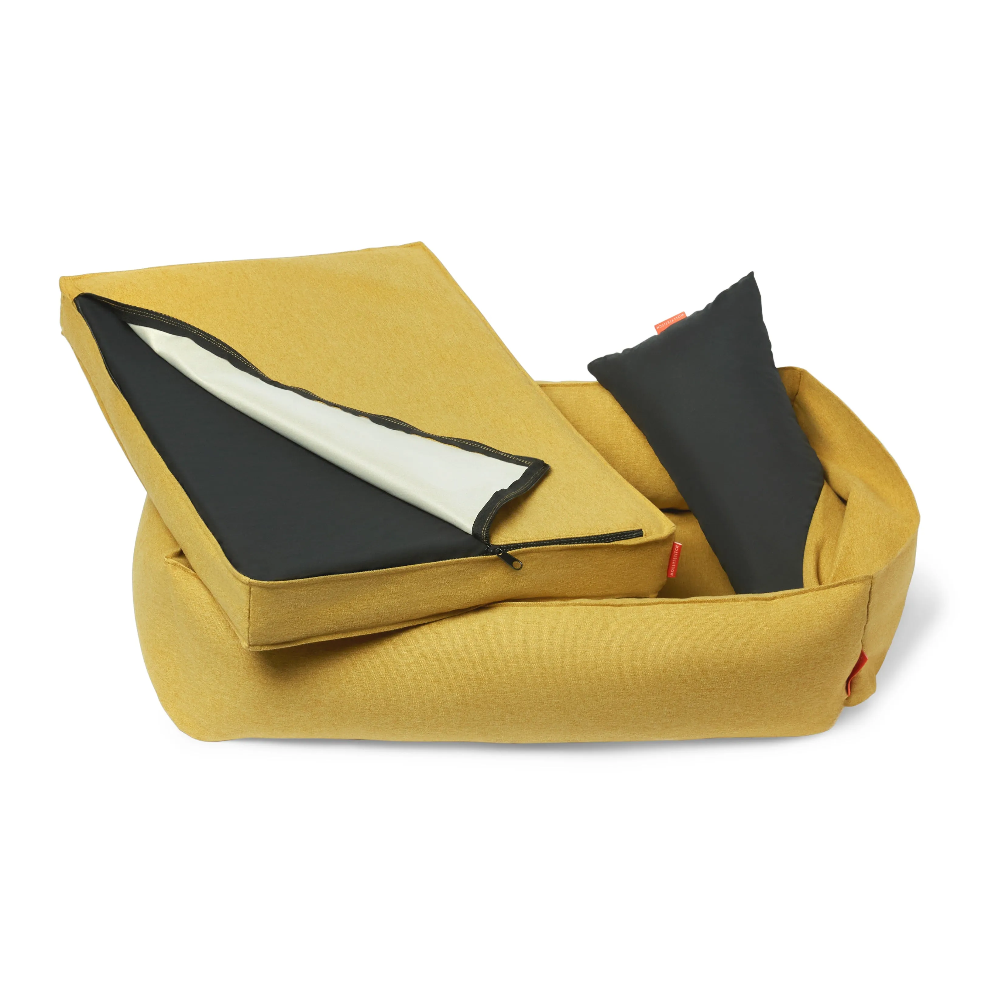 Alpine Dog Cushion - Mustard