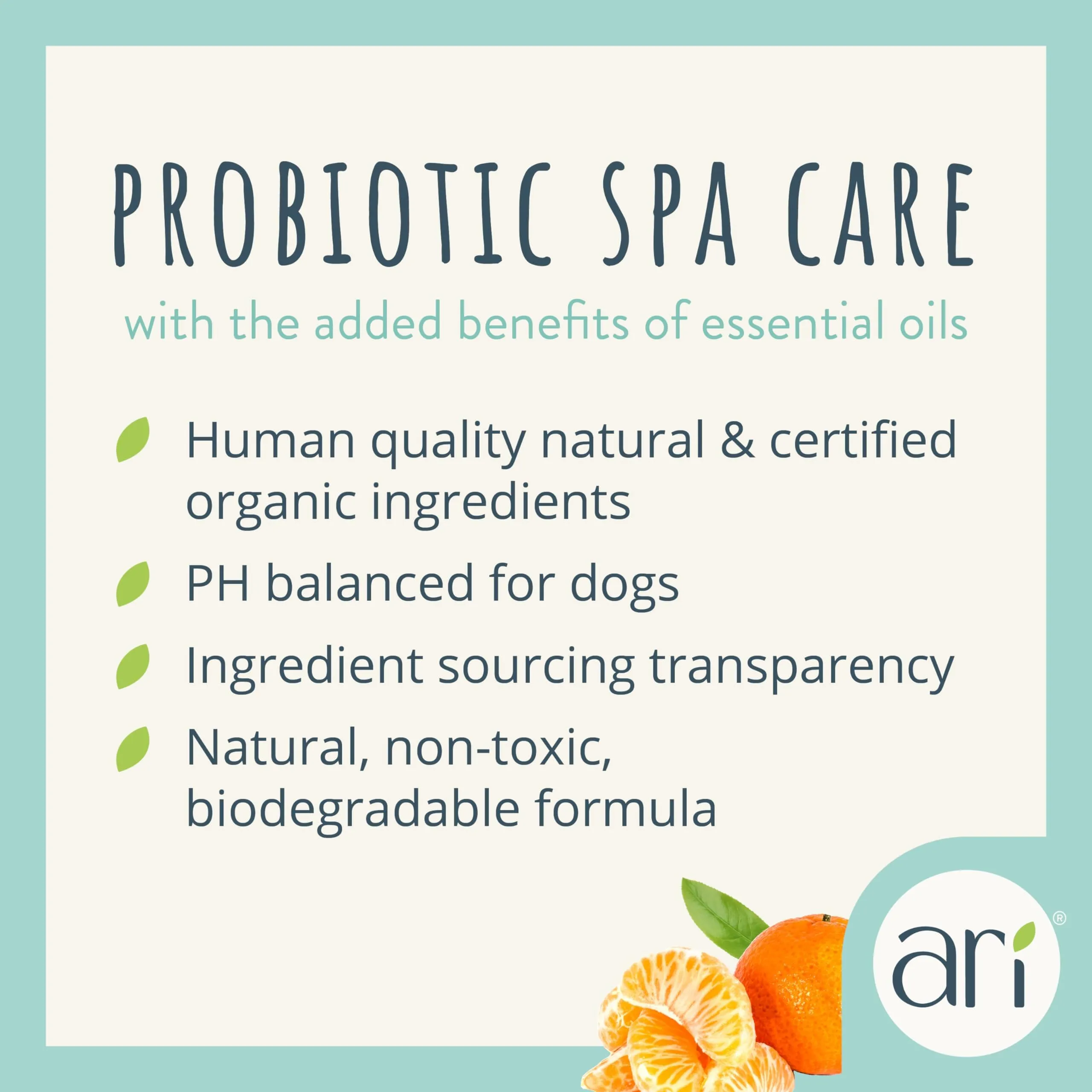 ARI Probiotics Green Tea and Mandarin 2-in-1 Dog Shampoo and Conditioner - 16 Oz