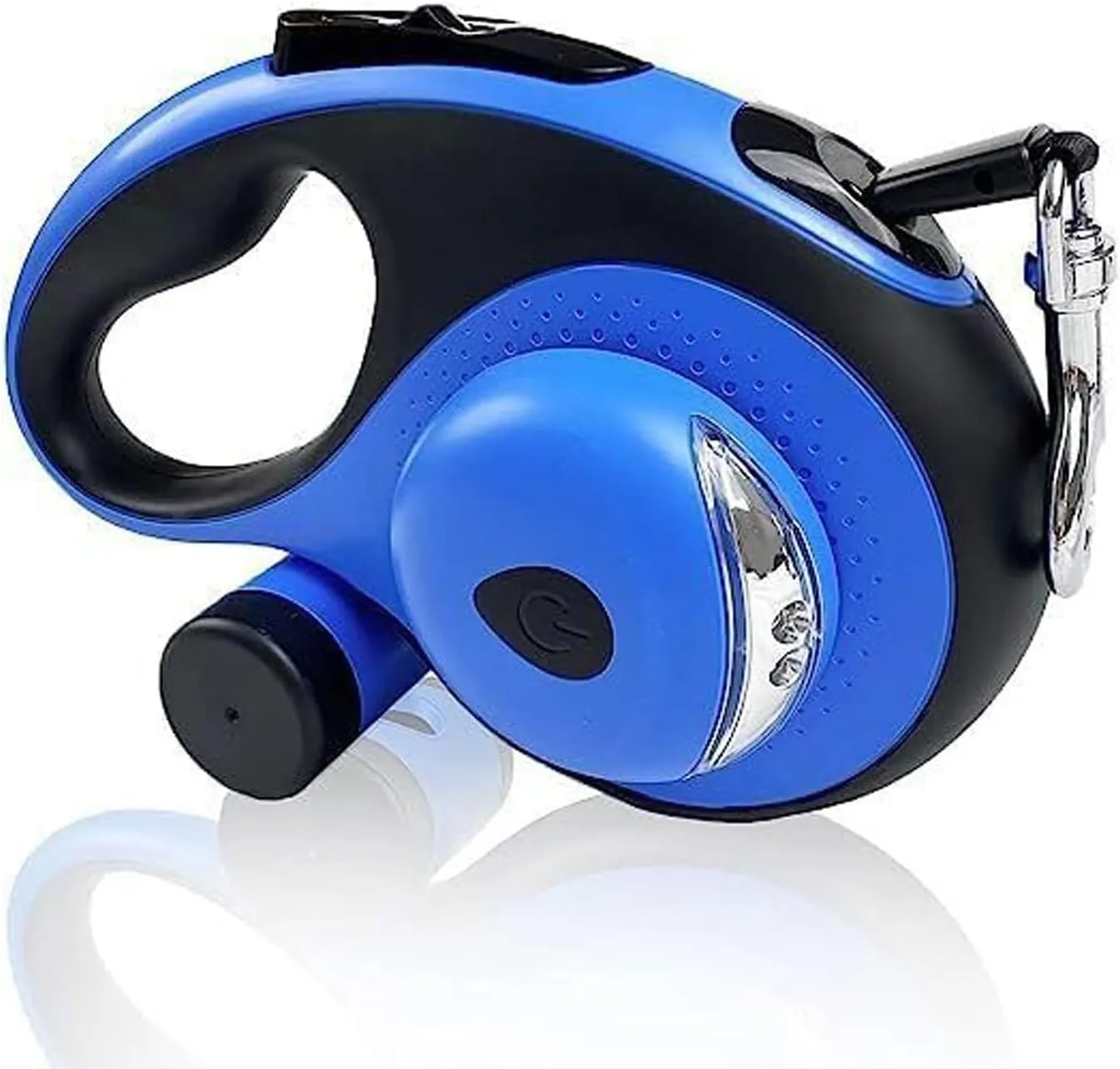 Best Dog Supplies Retractable Thick Dog Leash for Large Dogs with Bag Dispenser and Flashlight, 26ft/8M Dog Leash for S, M, Large Dogs up to 110lbs Pet Leash One Button Break Retractable Leash - Blue