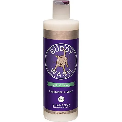Buddy Wash Lavender & Mint Shampoo Cat and Dog Shampoo and Conditioner - 16 oz Bottle