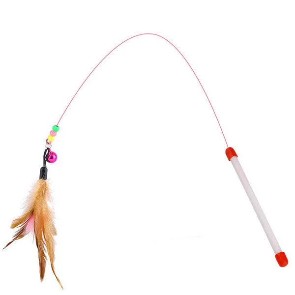 Cat Steel Wire Feather Teaser Wand