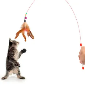 Cat Steel Wire Feather Teaser Wand