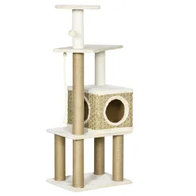 Cat Tree Climbing Tower, 128cm - Beige