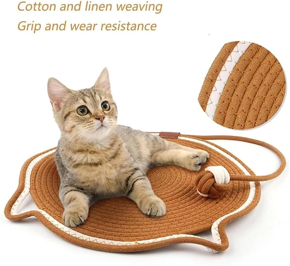 CeleryPets Dual Scratching Pad, Scratching Pads for Indoor Cats, Cat Toys Scratching cat Toy, French Fries Bed, 17/20 Dual Scratching Pad for Cats with Cat Toy (17in,Brown)