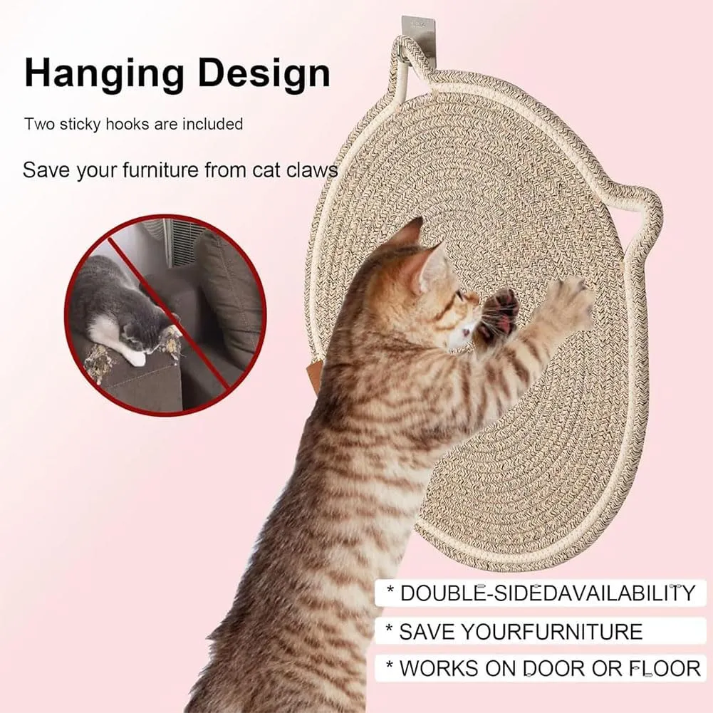 CeleryPets Dual Scratching Pad, Scratching Pads for Indoor Cats, Cat Toys Scratching cat Toy, French Fries Bed, 17/20 Dual Scratching Pad for Cats with Cat Toy (17in,Brown)