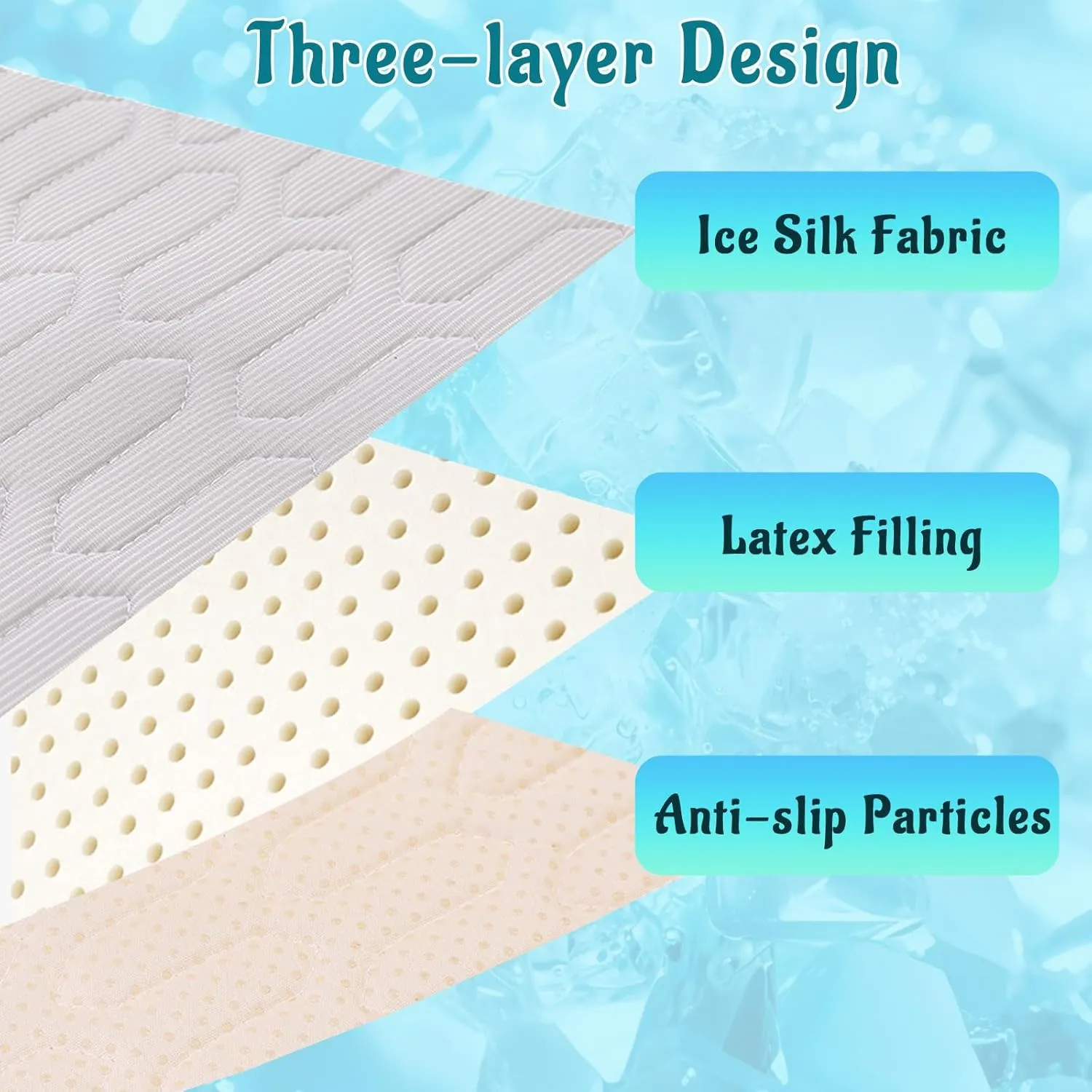 Cooling Mat for Dogs Cats Perfect Summer Ice Silk Pad for Small Medium Large Animal Washable and Chew-Proof Sleeping Seat for Crate, Bed, Floor, Car Seats Ideal for Outdoor Indoor