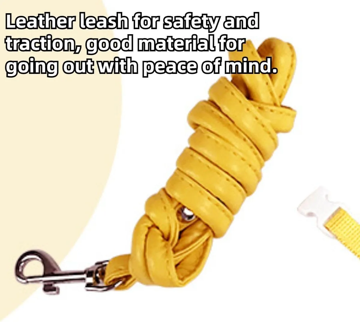 Cute Rabbit Leash and Harness Set, Bunny Rabbit Dress Clothes Walking Harness Vest Escape Proof Pet Supply for Rabbit Hedgehog Ferret Guinea Pig (Yellow with Accessories,L)