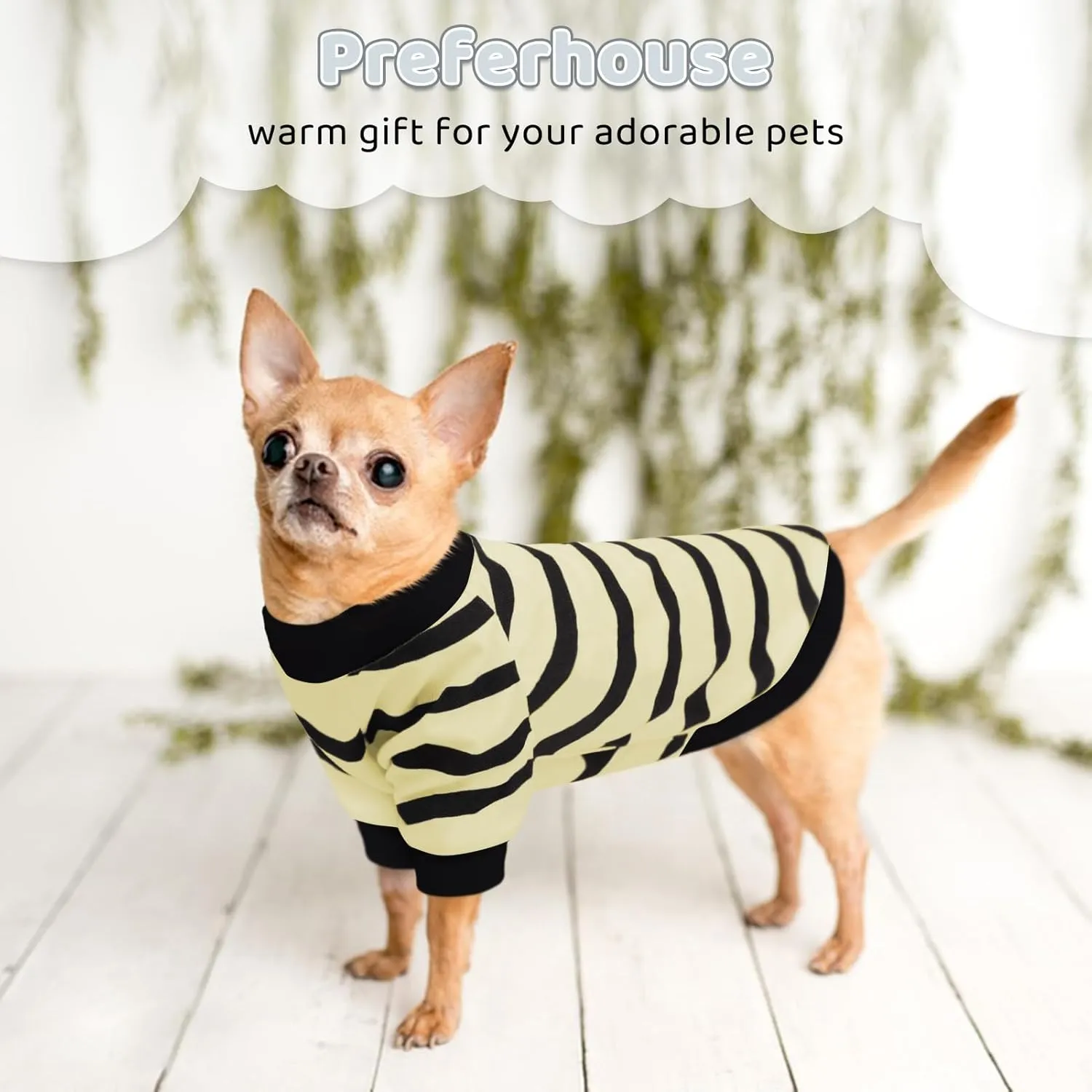 Dog Shirts for Large Dogs Cats, Dog Striped T-Shirts Dog Vest Pet Apparel Tee Shirts Spring Summer Suitable for Small and Medium Large Pets French Bulldog Bichon, Beige XL