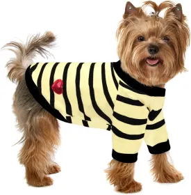 Dog Shirts for Large Dogs Cats, Dog Striped T-Shirts Dog Vest Pet Apparel Tee Shirts Spring Summer Suitable for Small and Medium Large Pets French Bulldog Bichon, Beige XL