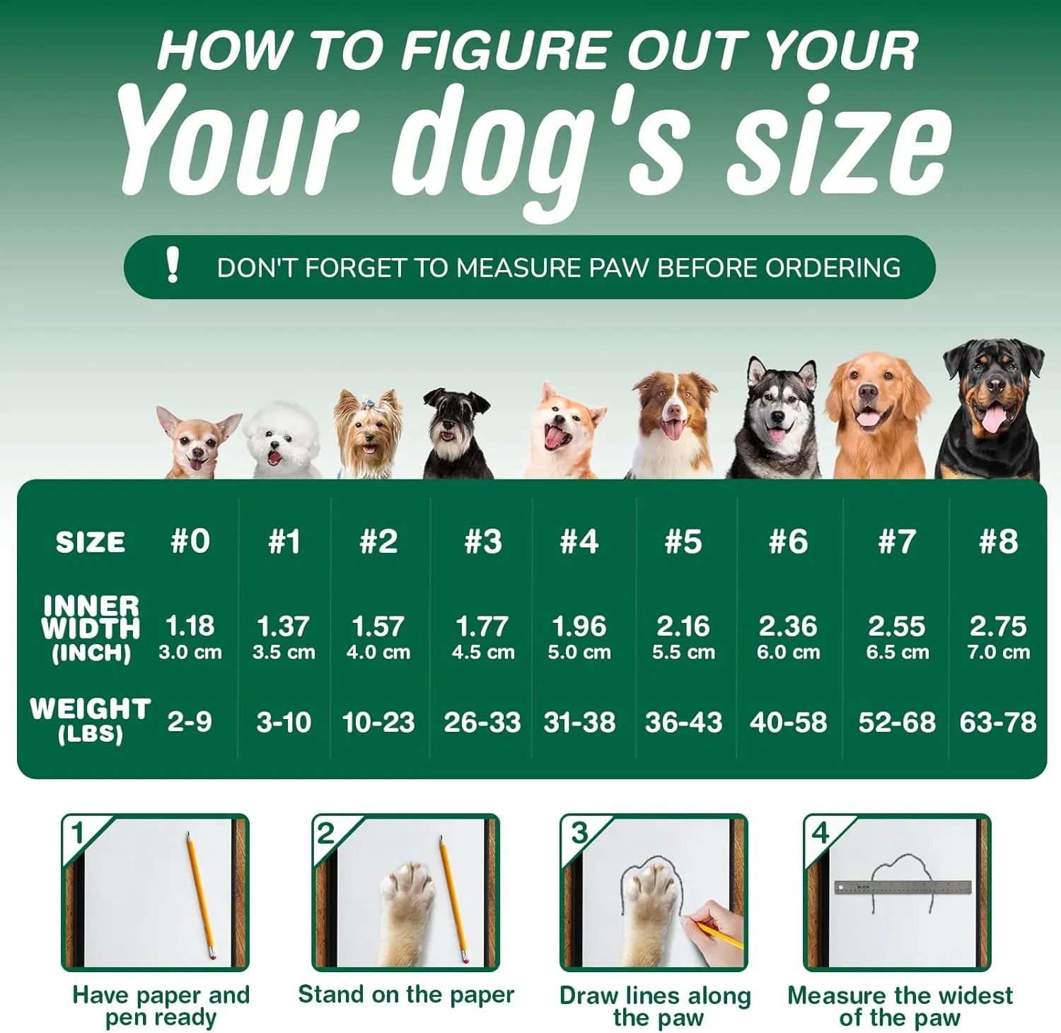 Dog Shoes for Small Dogs, Anti-Slip Dog Boots for Winter Snow, Hot Pavement, Dog Booties & Paw Protectors for Hardwood Floors Size 0