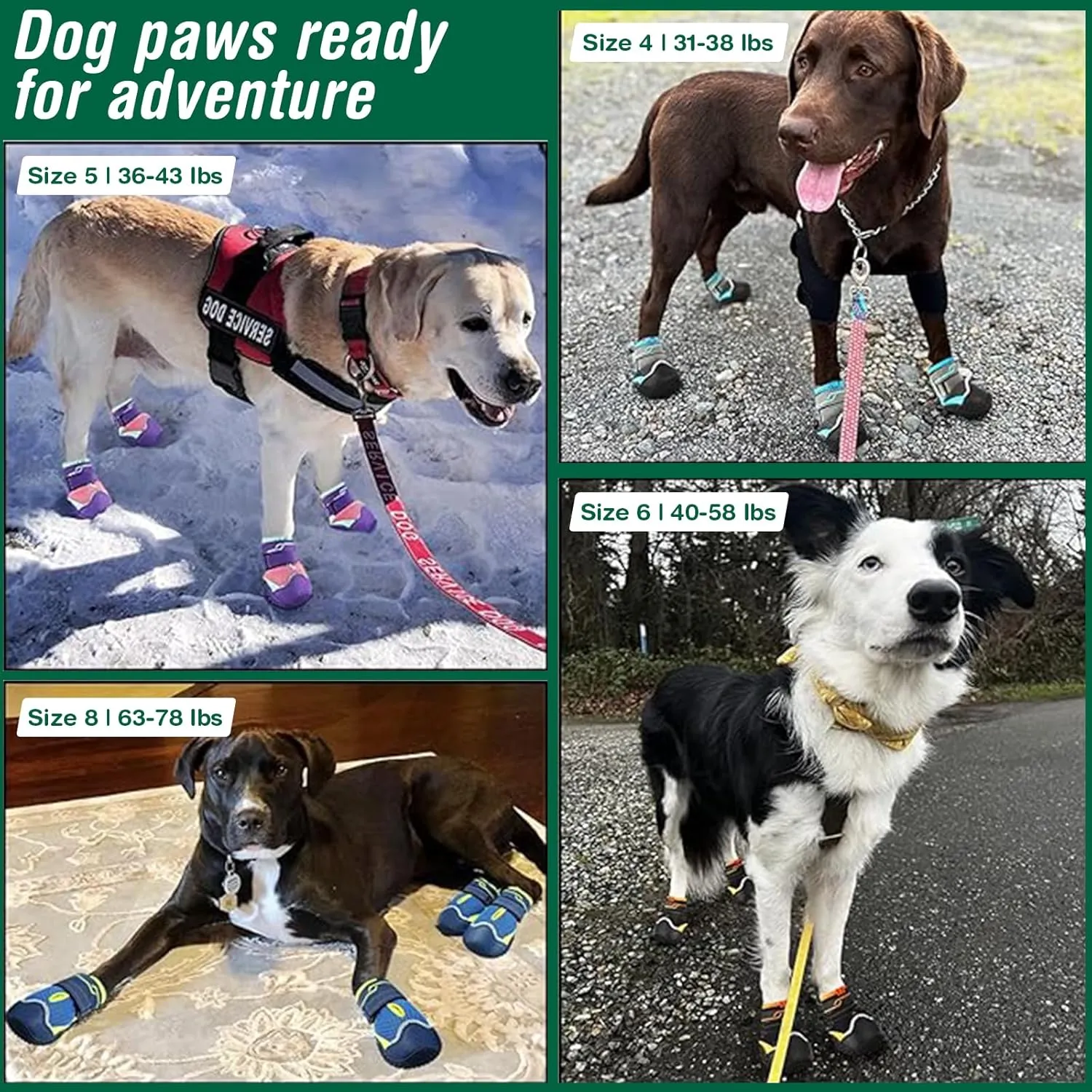 Dog Shoes for Small Dogs, Anti-Slip Dog Boots for Winter Snow, Hot Pavement, Dog Booties & Paw Protectors for Hardwood Floors Size 0
