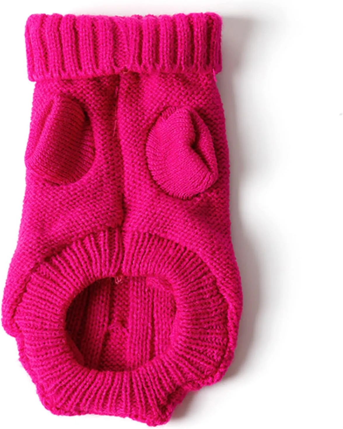 Dog Sweaters for Small Dogs Girl Boy, XS Yorkie Sweaters XXS Puppy Doggie Sweater Winter Warm Dog Turtleneck Knitwear Pullover for Chihuahua Fall Winter Cold Weather,Hot Pink XS