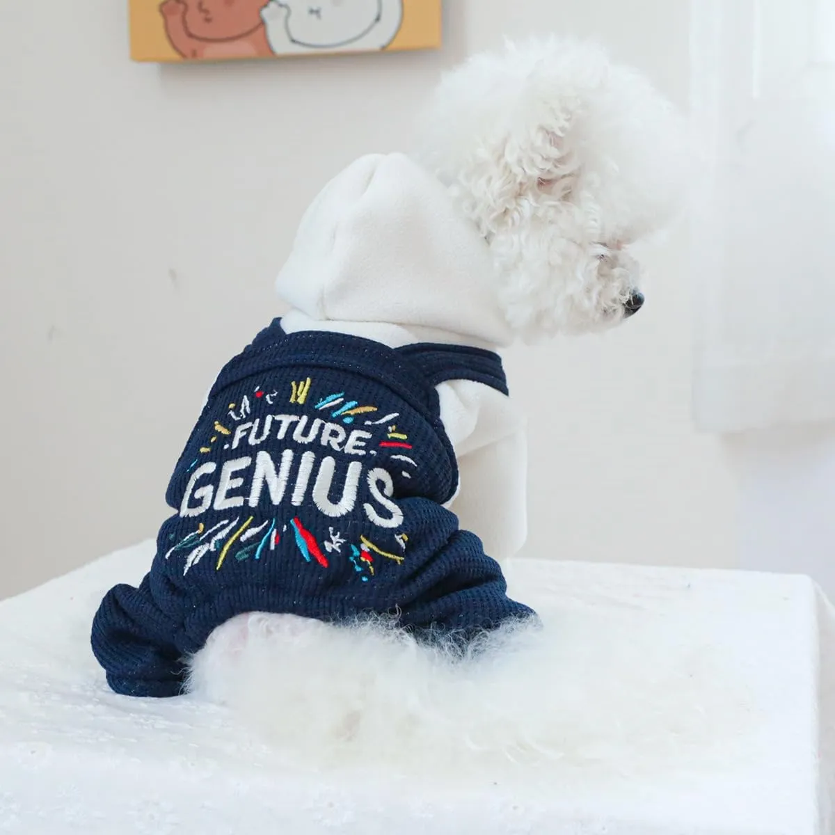 Dog Winter Jumpsuit Puppy Stylish Hood Four-Legged Clothes Small Dog Fleece Lined Coats Cozy Warm Pajamas Hoodies Dog Cute One Piece Outfits Chihuahua Clothes Christmas Holiday Birthday Dog Coats