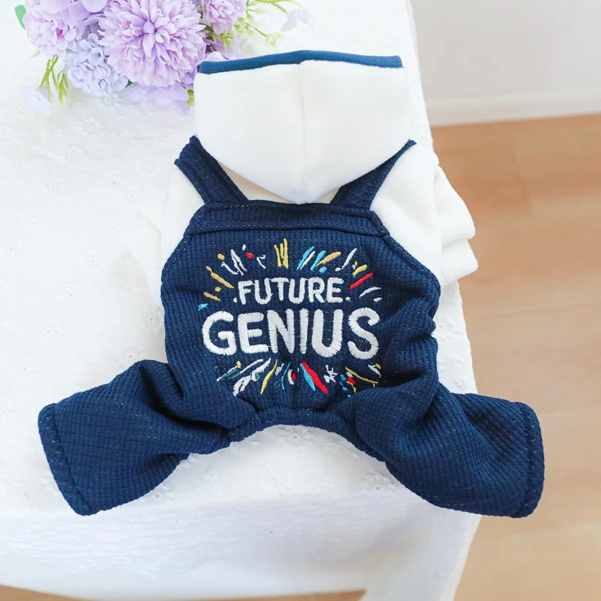 Dog Winter Jumpsuit Puppy Stylish Hood Four-Legged Clothes Small Dog Fleece Lined Coats Cozy Warm Pajamas Hoodies Dog Cute One Piece Outfits Chihuahua Clothes Christmas Holiday Birthday Dog Coats