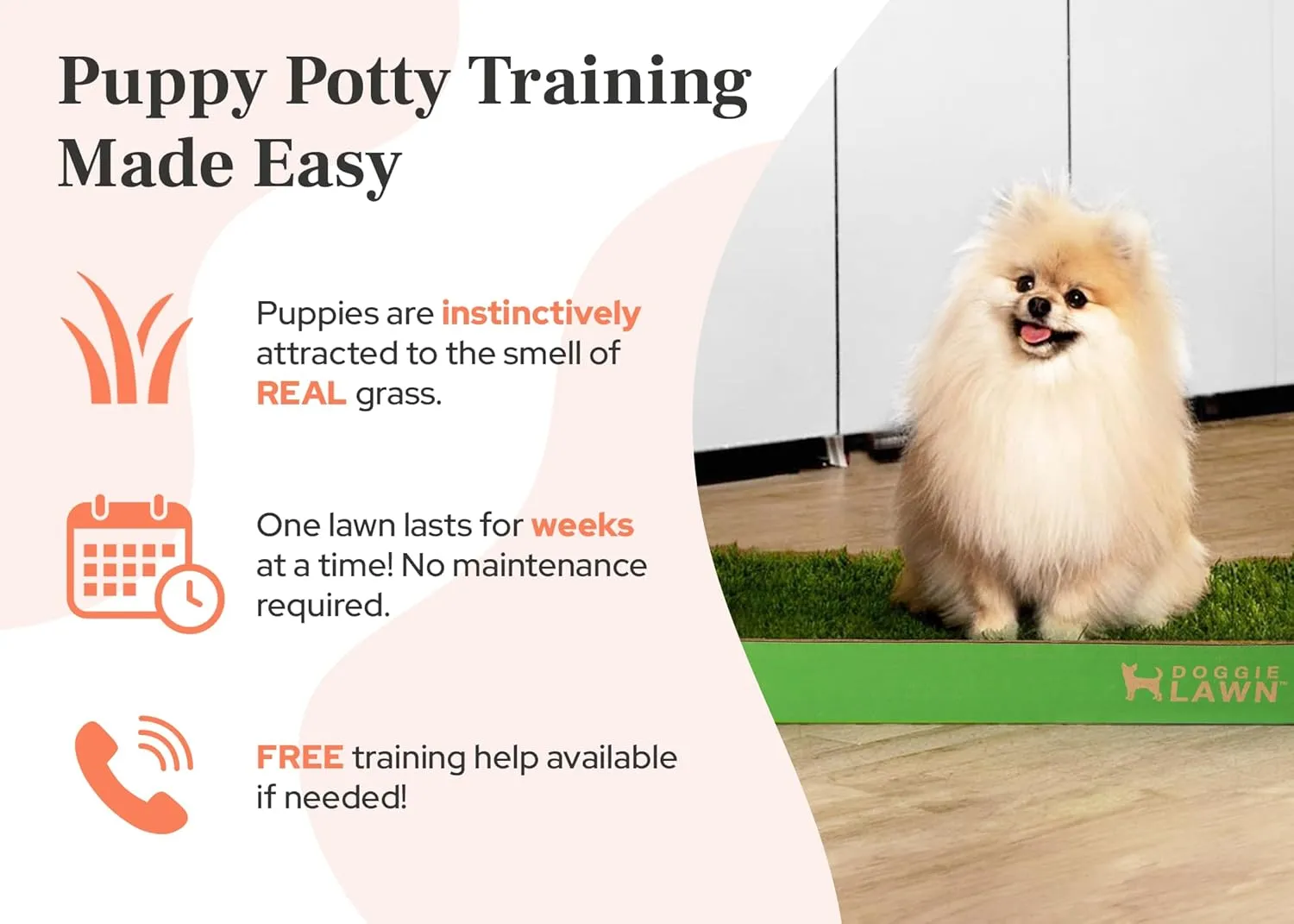 DoggieLawn Real Grass Puppy Pee Pads- 24 x 16 Inches - Perfect Indoor Litter Box for Dogs - No Mess, Easy-to-Use - Potty Training for Pets - Eco-Friendly Disposable Bathroom with Real Living Grass