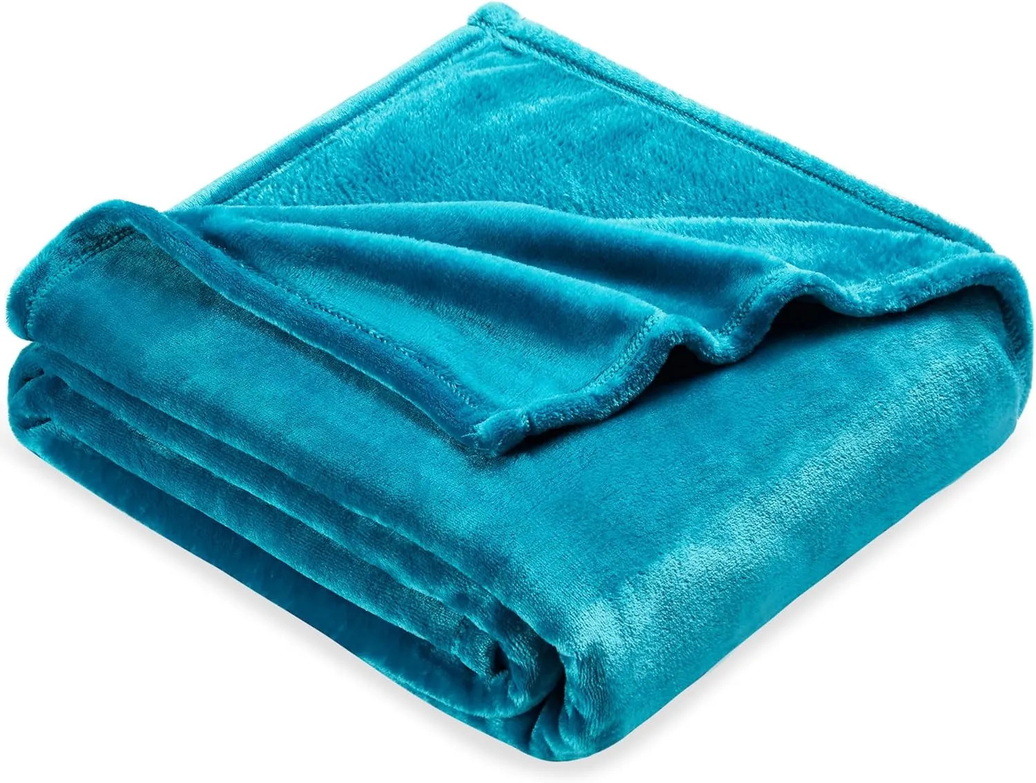 DREAMNINE Soft Cozy Plush Fleece Throw Blanket 50" x 60", Solid Shag Minky Lightweight Lap Fuzzy Flannel Blanket for Bedroom, Luxury Washable Warm Velvet Blankets for Couch Sofa Pet, Breathable, Teal
