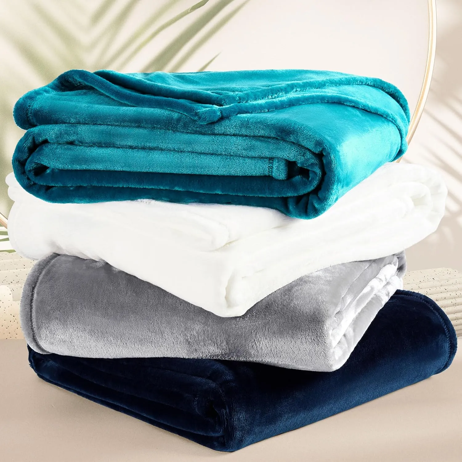 DREAMNINE Soft Cozy Plush Fleece Throw Blanket 50" x 60", Solid Shag Minky Lightweight Lap Fuzzy Flannel Blanket for Bedroom, Luxury Washable Warm Velvet Blankets for Couch Sofa Pet, Breathable, Teal