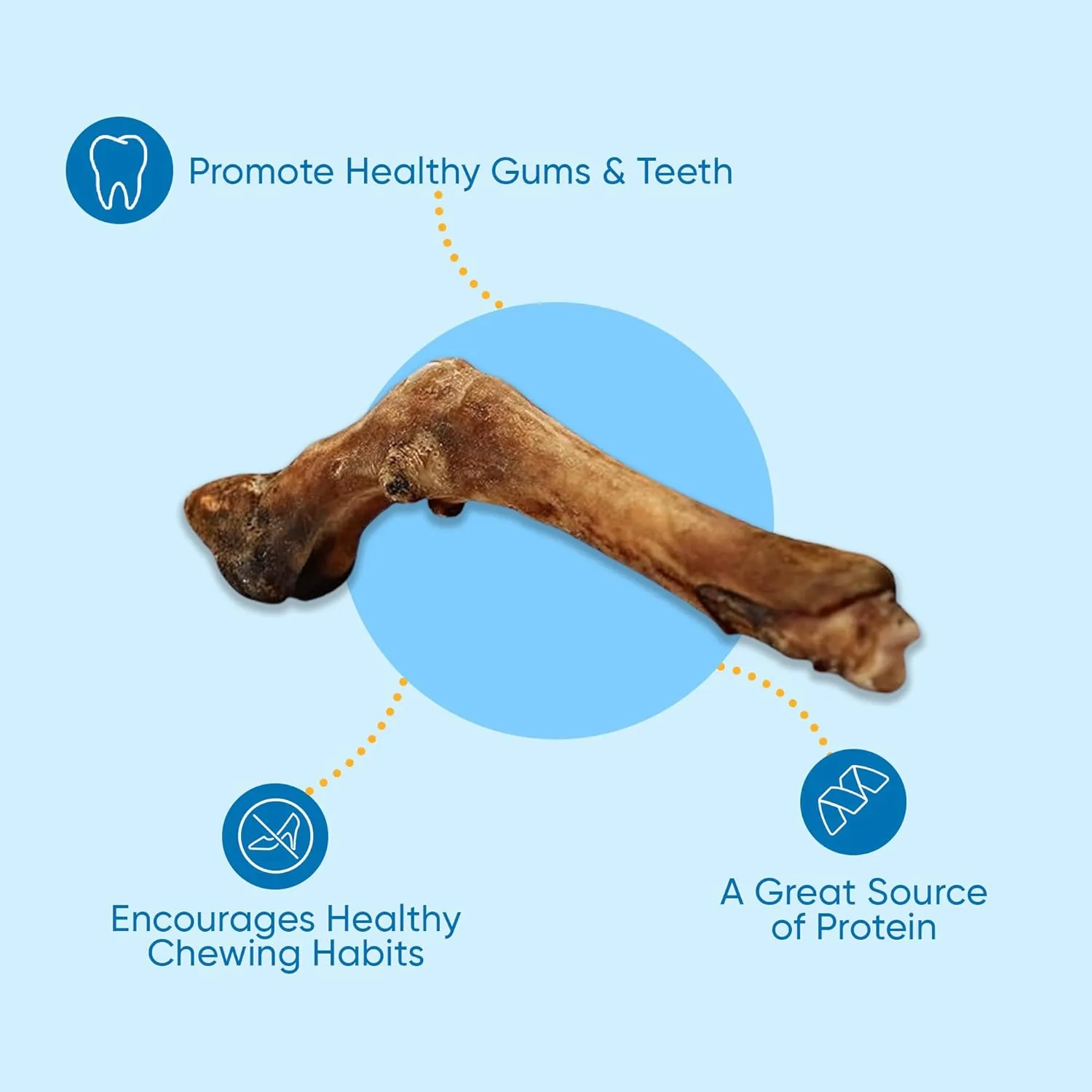 Dried Sheep Legs with Hooves for Dogs (5 Count) , Tough Dog Treats for Aggressive Chewers, Long-Lasting Dog Bones Ideal for Dogs