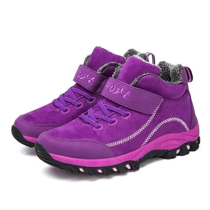 Dyavor Women Orthopedic Ankle Leather Snow Boots