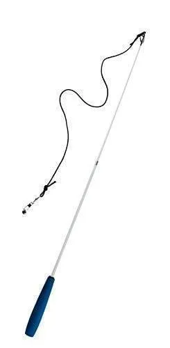 EcoCity Cat Toys - Cat Teaser Toys - Include Cat Wand and Natural Feather Refills (5 Pack)