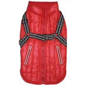 Fashion Pet Harness Dog Coat Red