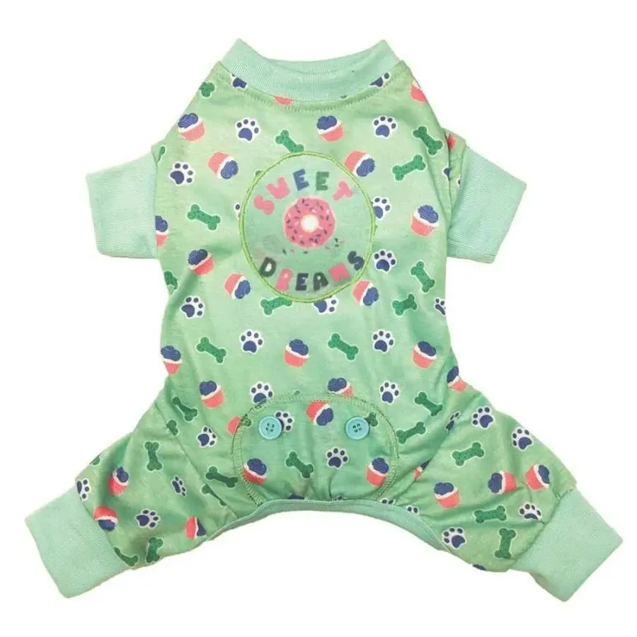 Fashion Pet Sweet Dream Dog Pajamas Mint
