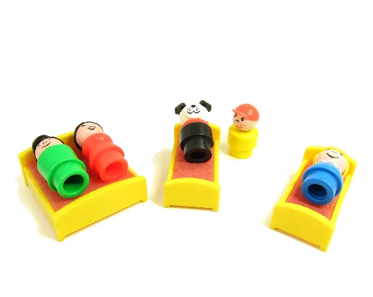 Fisher-Price Little People Family Set Table, Chairs, Beds, Dog