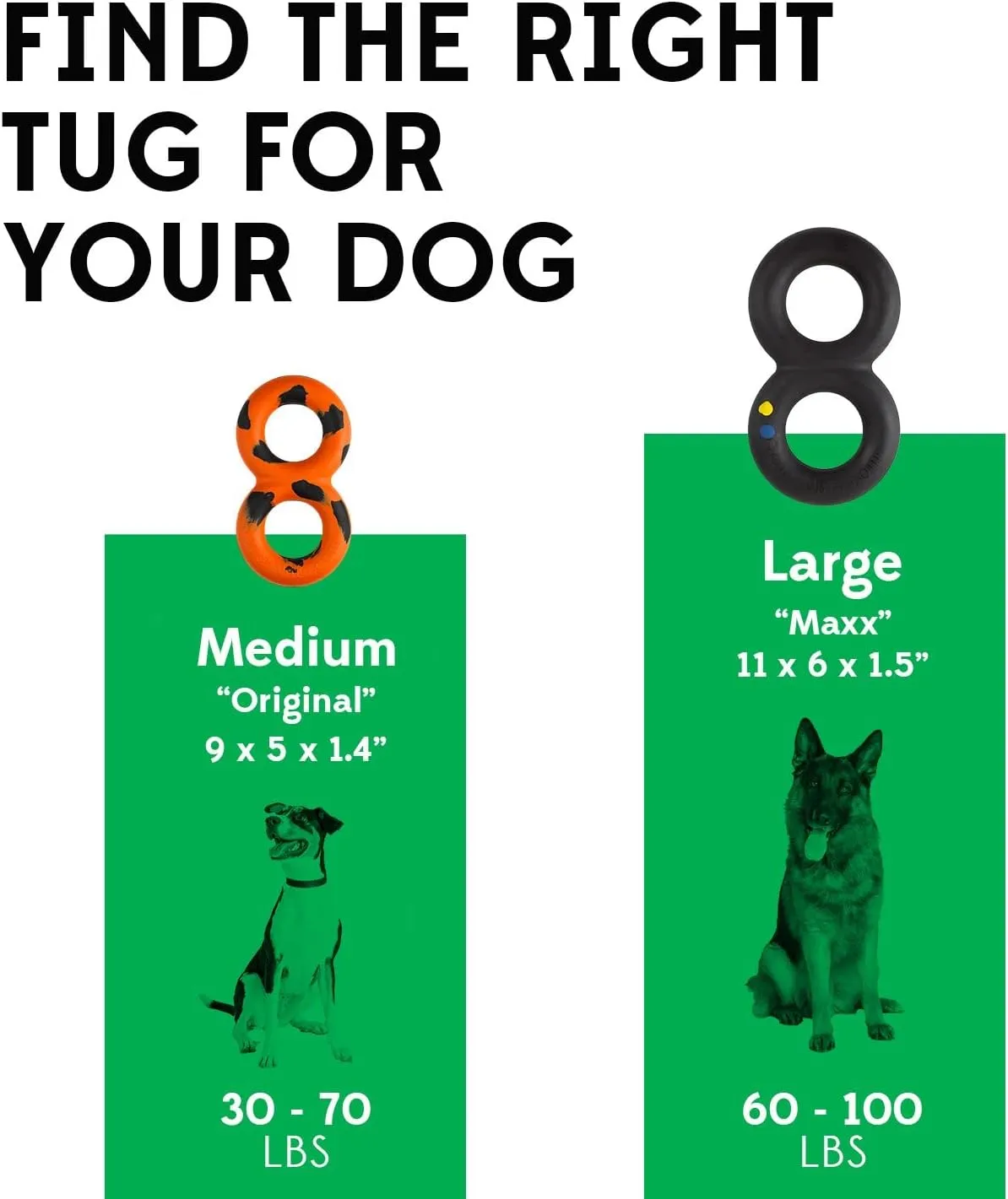 Goughnuts  Dog Toys for Aggressive Chewers | Virtually Indestructible Pull Toy for Breeds Such as Pit Bulls and German Shepherds | Heavy Duty Tug Dog Toy | Medium | Orange