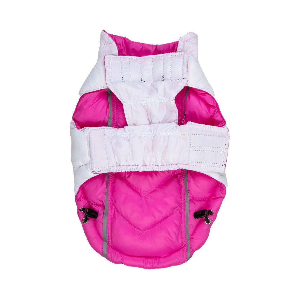 Hip Doggie Featherlite Reversible Coat - Pink/White