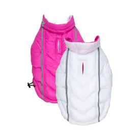 Hip Doggie Featherlite Reversible Coat - Pink/White