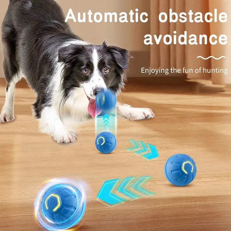 Interactive Pet Toy Ball - USB Rechargeable Automatic Bouncing Ball for Dogs and Cats