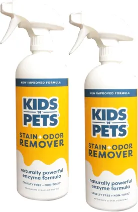 KIDS 'N' PETS  Instant All-Purpose Stain & Odor Remover  27.05 oz - (800 ml)  Pack of 2 - Proprietary Formula Permanently Eliminates Tough Stains & Odors  Even Urine Odors