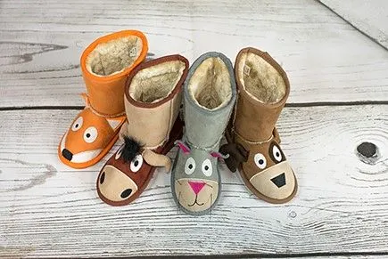 Kids Slippers / Boots | Puppy Dog | Brown