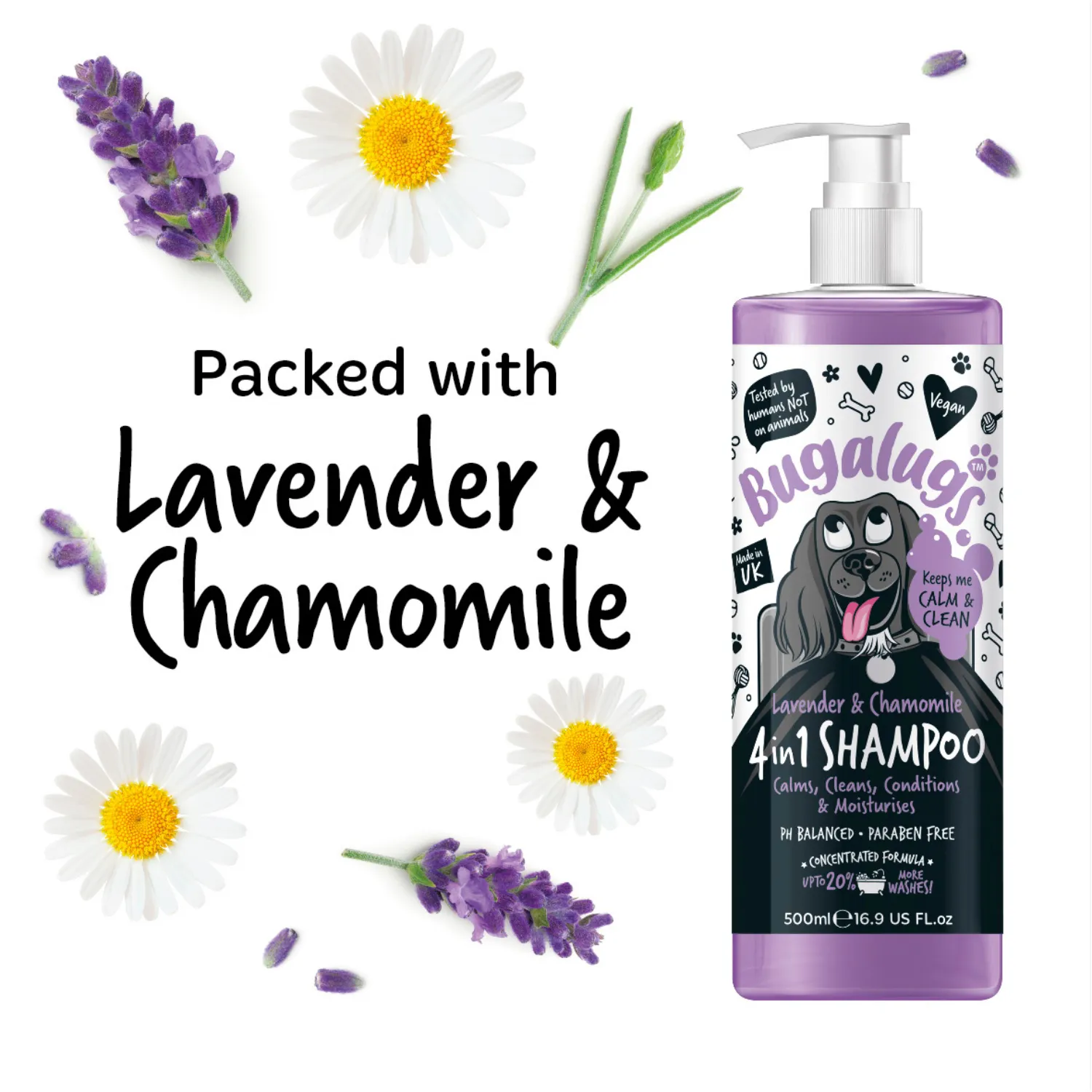 Lavender & Chamomile 4 in 1 Calming Dog Shampoo