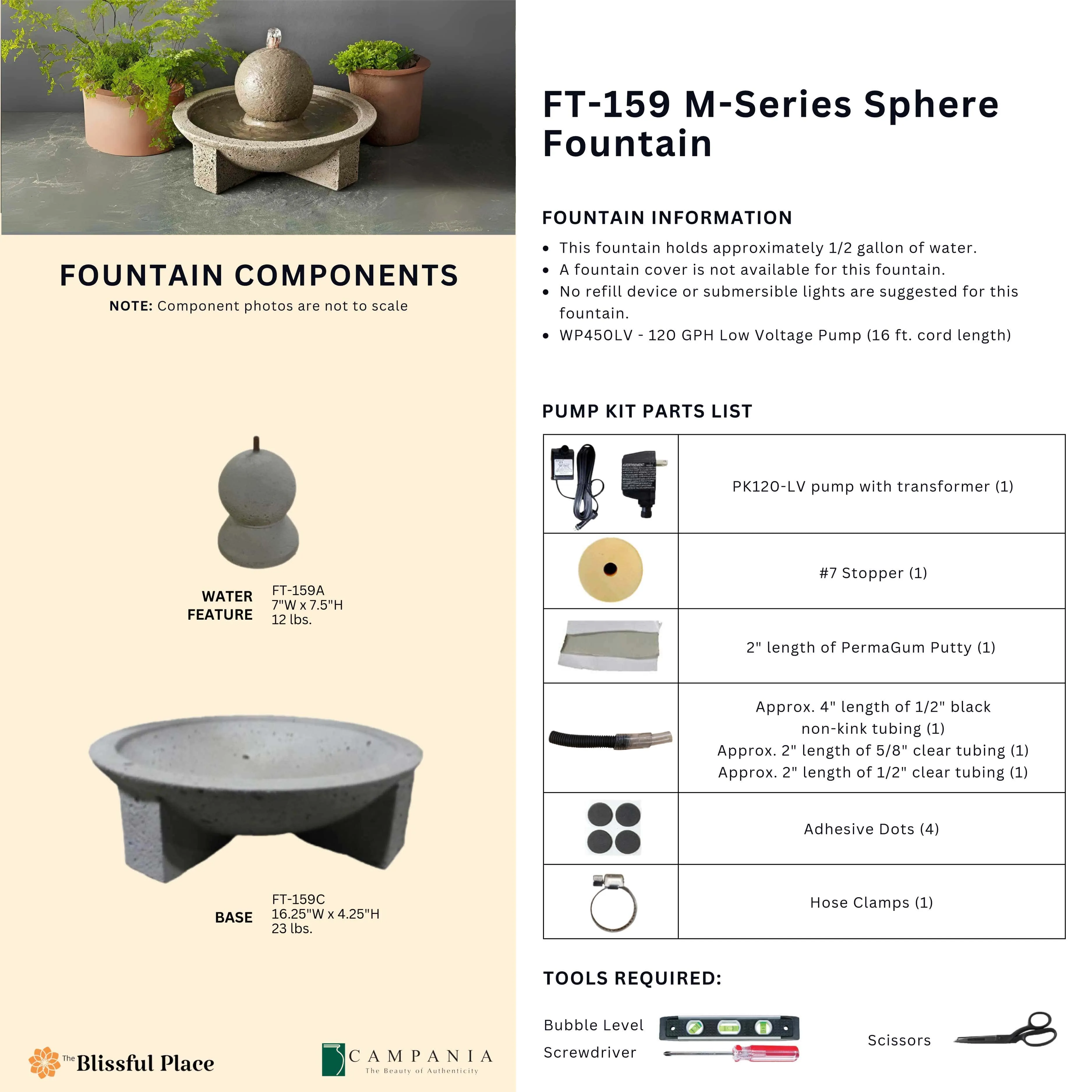 M-Series Sphere Fountain Campania International