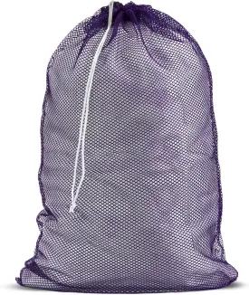 Mesh XL Laundry Bag - Large 24" x 36" - Durable, Machine Washable with Secure Drawstring Closure - Perfect for College Dorms, Laundromats, Apartments (Purple)