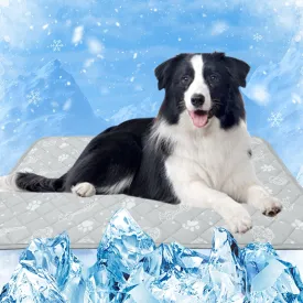 MH MYLUNE HOME Self Cooling Mat for Large Dog, 44x32 Arc-Chill Cooling Fiber & Endothermic Color Changing Pet Cooling Pad, Foldable & Washable Non-Toxic Summer Pet Blanket