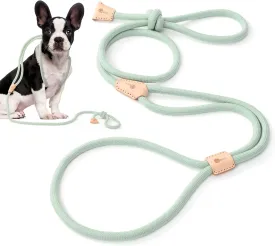 Mile High Life Harness Lead No Pull, All in one Dog Lead 2-in-1, Rope Leash and Harness Two in One, Slip Leash for Puppy Small Dogs Training, 4FT Green