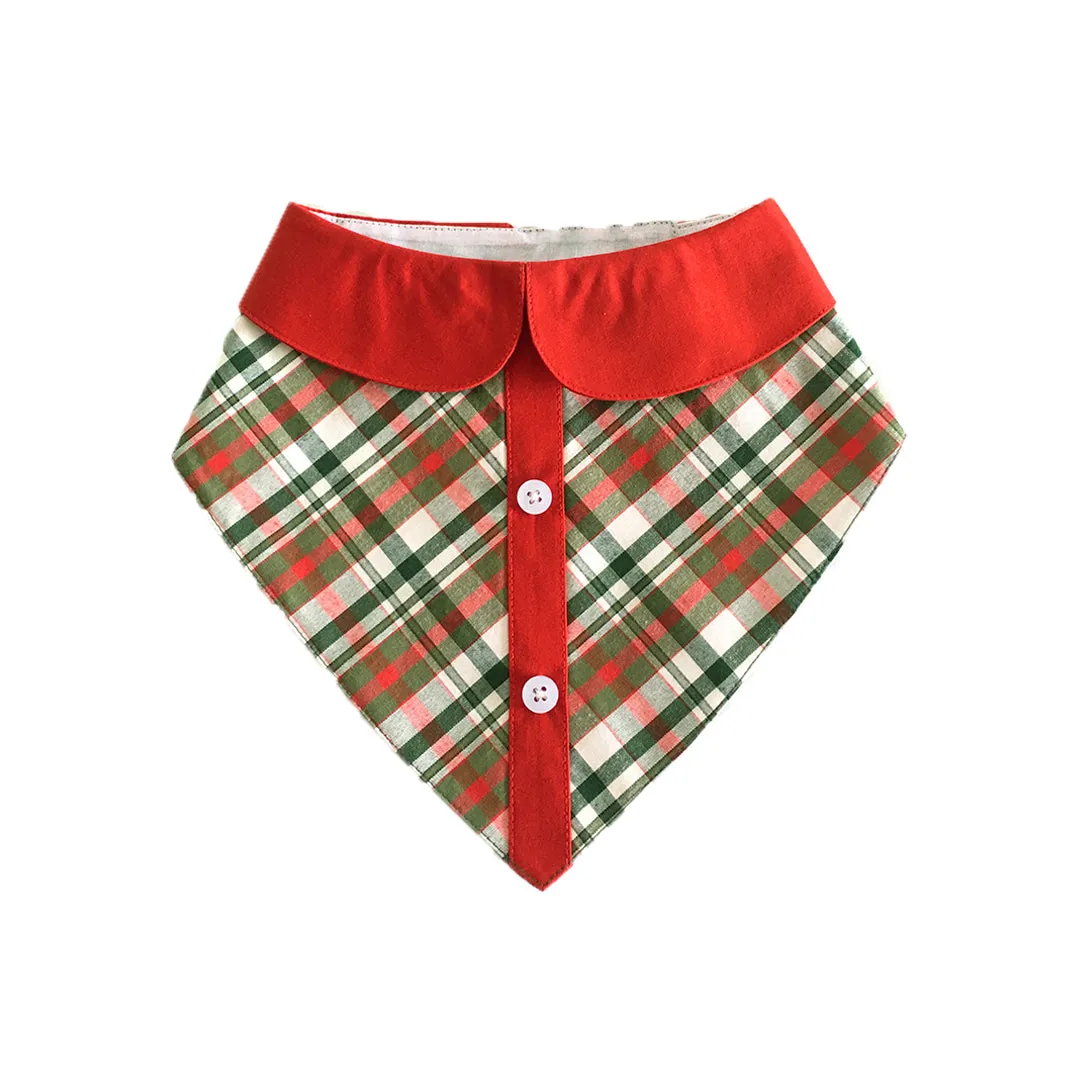 Olive Check Peterpan Bandana