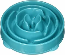 Outward Hound Fun Feeder Dog Bowl Mini Teal