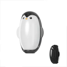 Penguin Hair Sticky Remover - Reusable Lint Roller Ball, Travel Size for Clothes (Black)