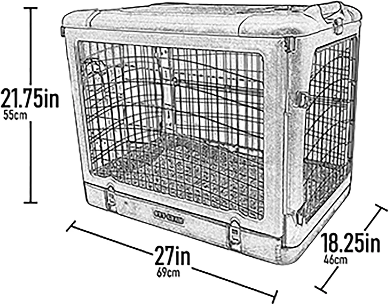 Pet Gear The Other Door 4 Door Steel Crate for Dogs/Cats with Garage-Style Door, Includes Plush Bed   Travel Bag, No Tools Required, Espresso