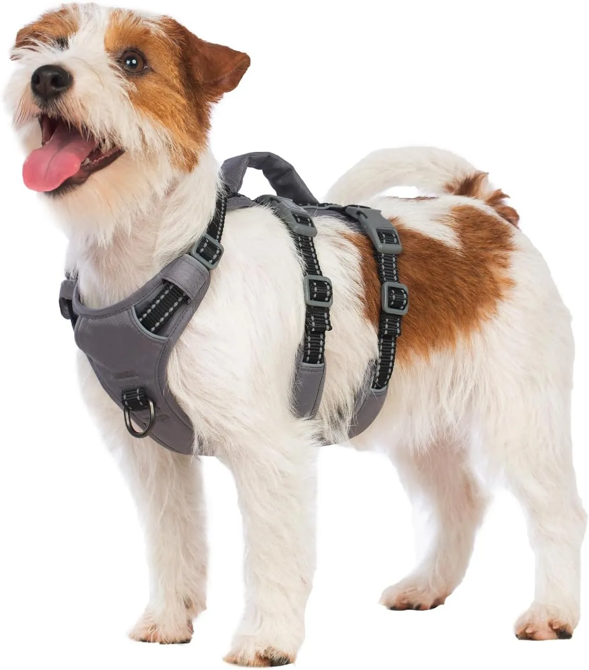 Reflective Dog Harness with Handle, Escape Proof, No Slip, Breathable, Lightweight, Adjustable Lift Harness for Small, Medium, and Large Dogs Walking, Training, and Running Gear(Black,XS)