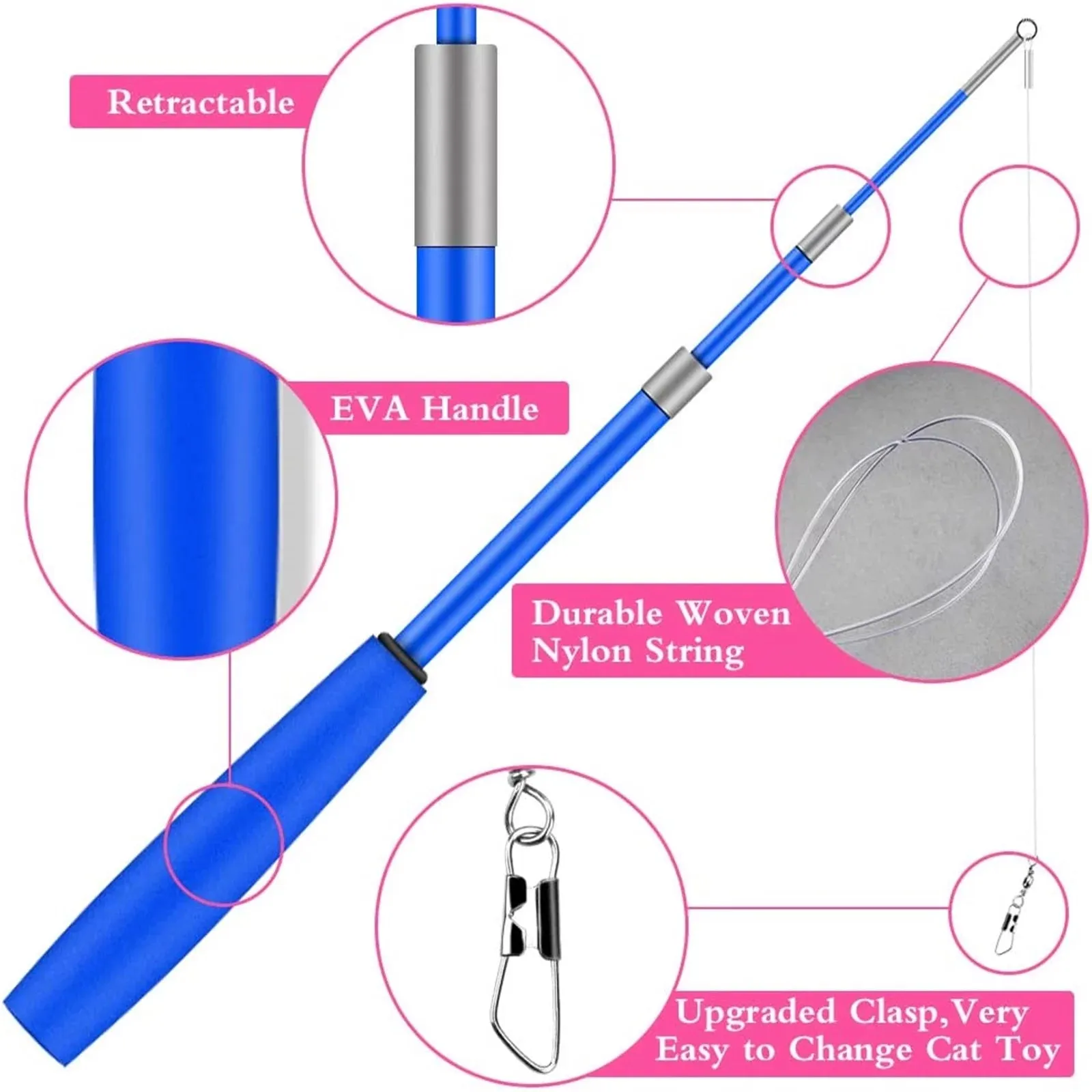 Retractable Cat Wand Toys
