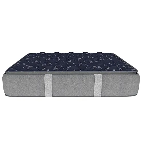 SLEEPSPA BY COIRFIT Euphoria Normal Top 10 Inch Queen Size Bonnell Spring Mattress with 6 year Warranty | Orthopedic Pro - Doctor Recommended | Pressure Relieving | PU Foam for Support (Blue,75X60X10)