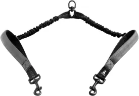 SparklyPets Hands Free Dog Leash for Medium and Large Breeds  Professional Harness with Reflective Stitches for Training, Walking, Jogging and Running Your Pet (Gray, for 2 Dogs Only Coupler)