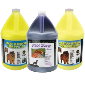 Three Shampoo and Conditioner Set Gallon by Wild Animal