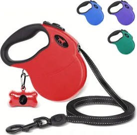 Tuff Pupper Heavy Duty Retractable Dog Leash | 16 ft Dog Leash with Reflective Stitching for Nighttime Safety | One Button Lock and Release | Comfortable Hand Grip | for Dogs Up to 120 lbs